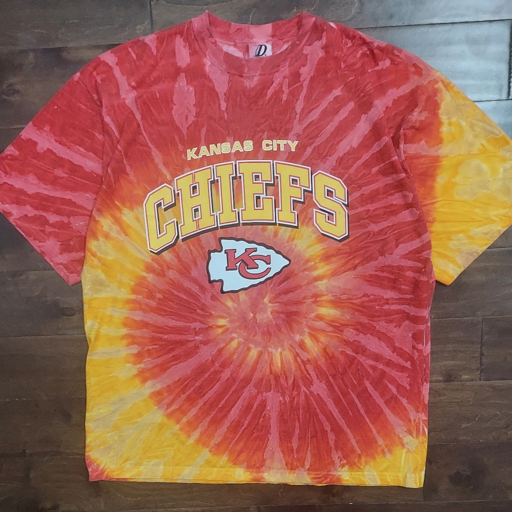 Vintage Kansas City Chiefs Tie Dye Shirt XXL Graphic Shirt Dynasty Red Yellow
